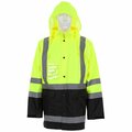 Mcr Safety Garments, Poly/PU, ANSI Class 3, Lime, Shaded X6 508SJX6